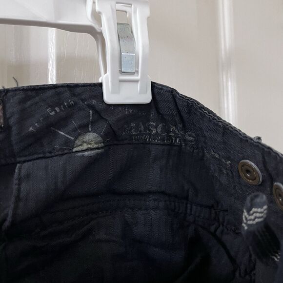 MASON’S Woman Rites Black Cropped Cargo Pants Italy Cotton Woman's Size 48 US 12 - Picture 12 of 16